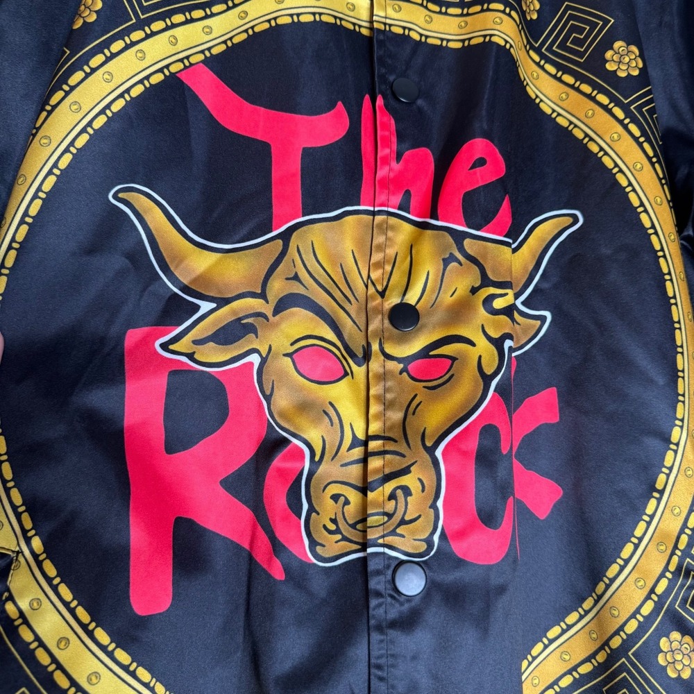 WWE The Rock Retro Fanimation Chalk Line Snap Jacket Sz XL - Picture 7 of 13